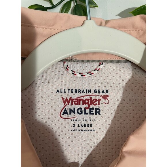 Wrangler ATG Angler X-Large Peach Button-Up Shirt For Men - Picture 8 of 16
